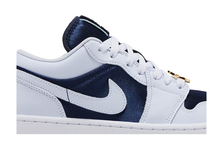 Jordan 1 Low SE Football Grey White Gym Red Midnight Navy (Women's)
