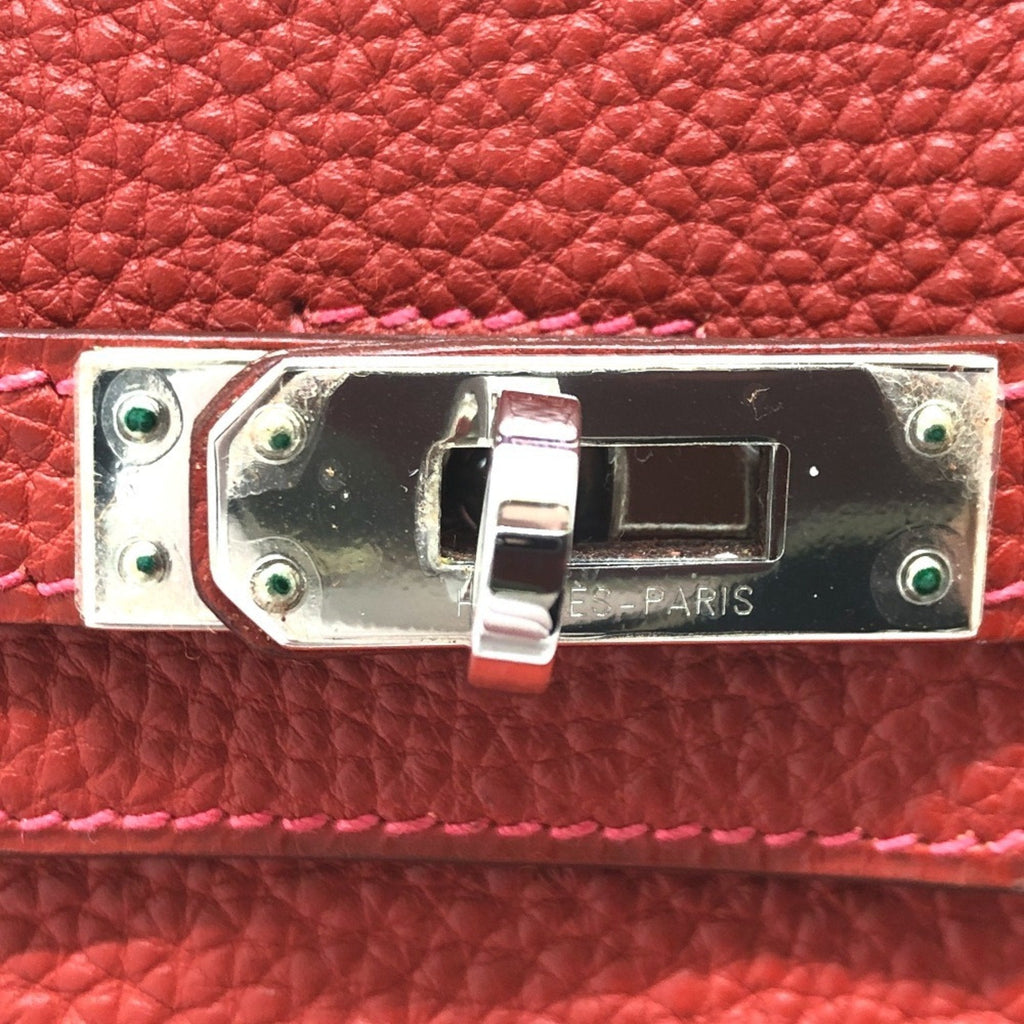 Birkin Handbag Red Togo with Palladium Hardware 25