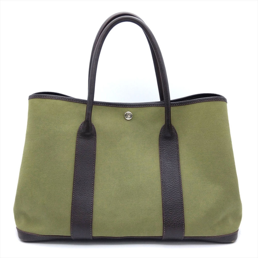 Garden Party Tote Toile and Leather 36