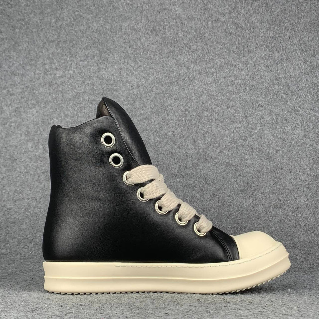 Rick Owens Luxor Jumbo Lace Padded Sneaker 'Black Milk