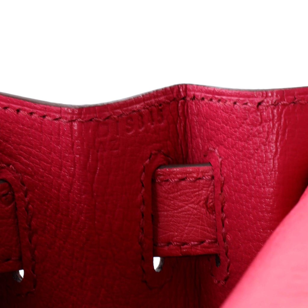 Kelly Handbag Rose Tyrien Ostrich with Palladium Hardware 28