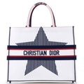 Book Tote Embroidered Canvas Large