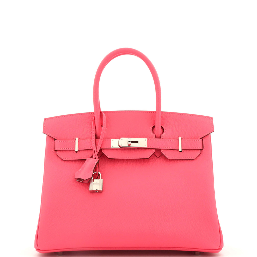 Birkin Handbag Rose Azalée Epsom with Palladium Hardware 30