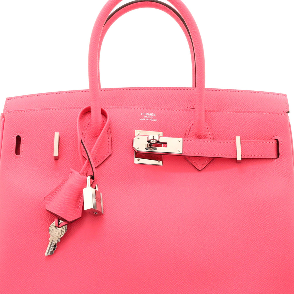 Birkin Handbag Rose Azalée Epsom with Palladium Hardware 30