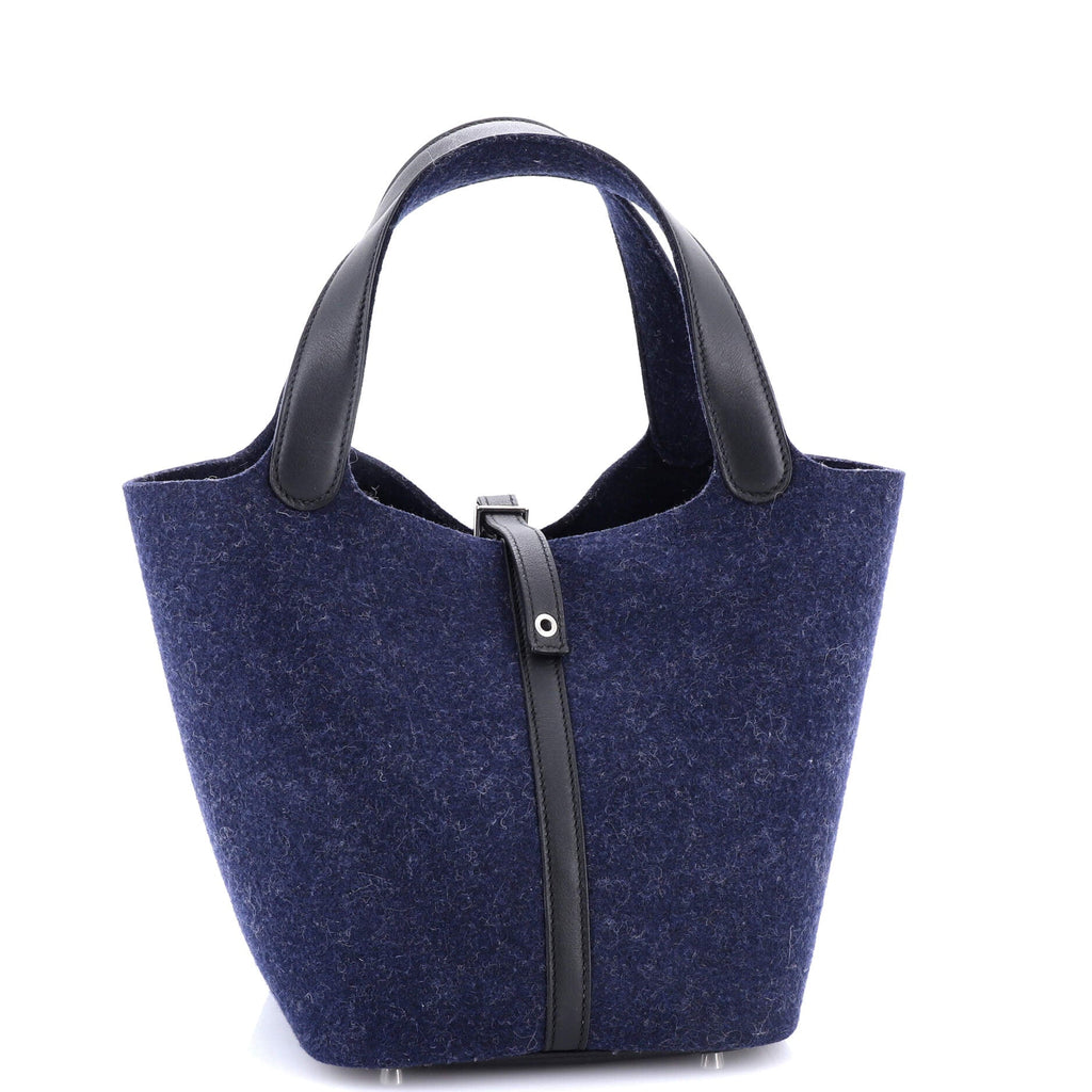 Picotin Lock Bag Felt with Leather MM