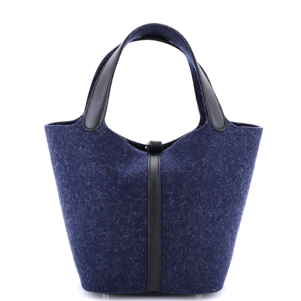 Picotin Lock Bag Felt with Leather MM