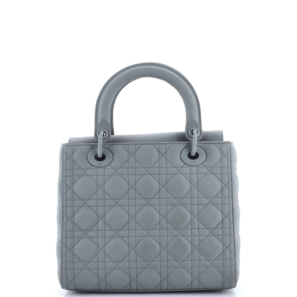Ultra Matte Lady Dior Bag Cannage Quilt Calfskin Medium