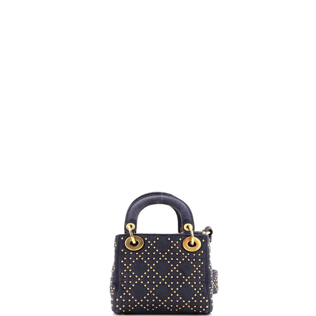 Supple Lady Dior Bag Cannage Studded Denim Mini