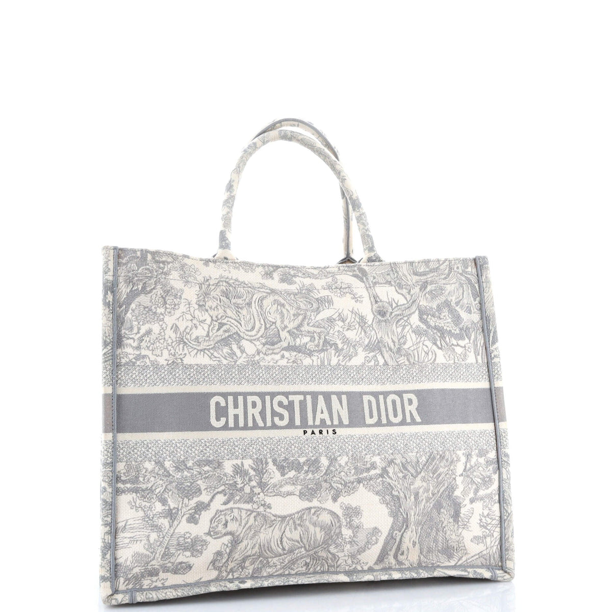 Book Tote Embroidered Canvas Large