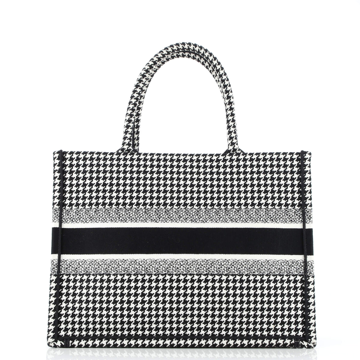 Book Tote Houndstooth Canvas Medium