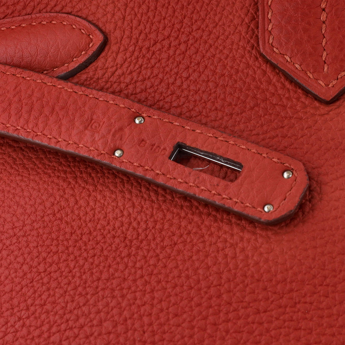 Birkin Handbag Vermillon Togo with Palladium Hardware 35