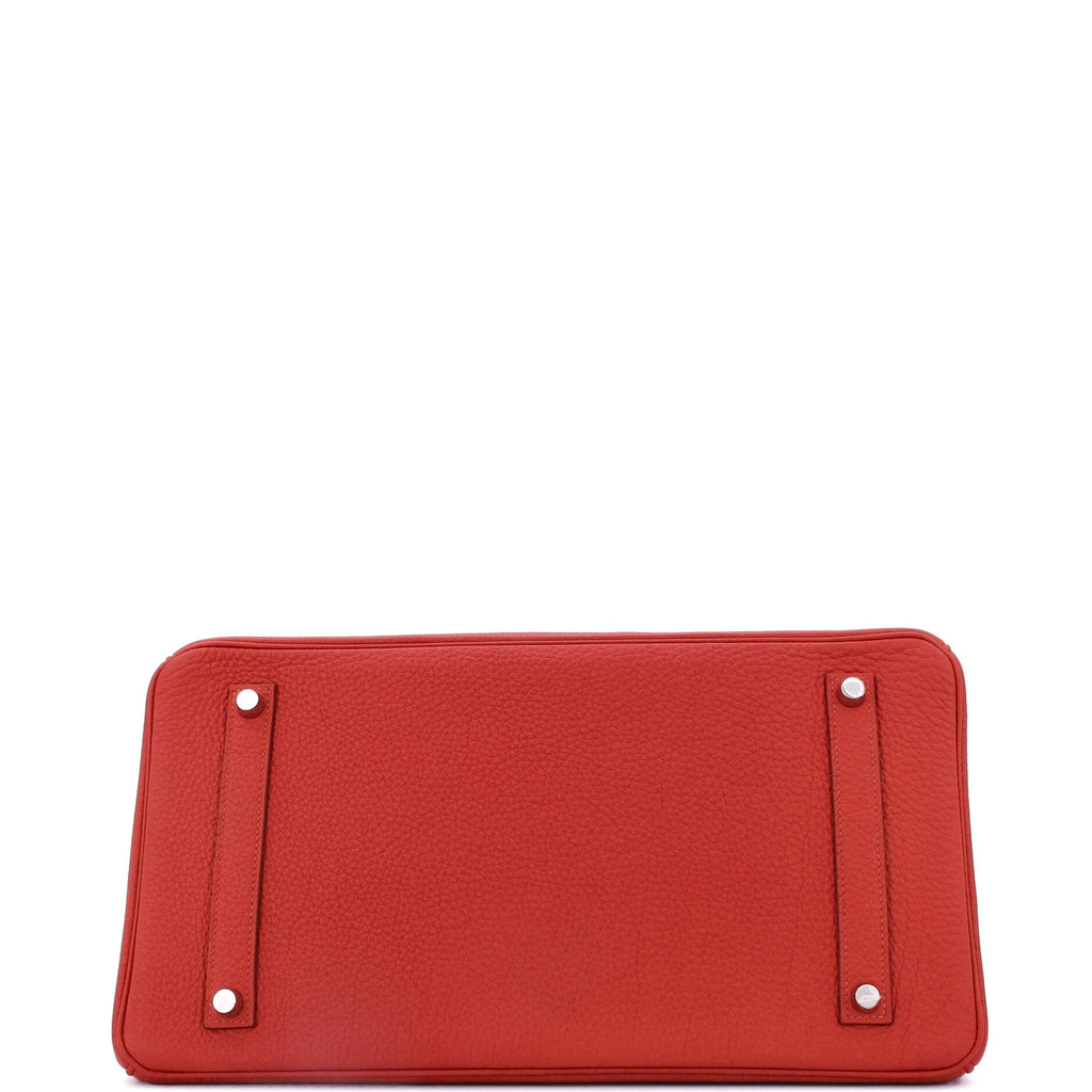 Birkin Handbag Vermillon Togo with Palladium Hardware 35