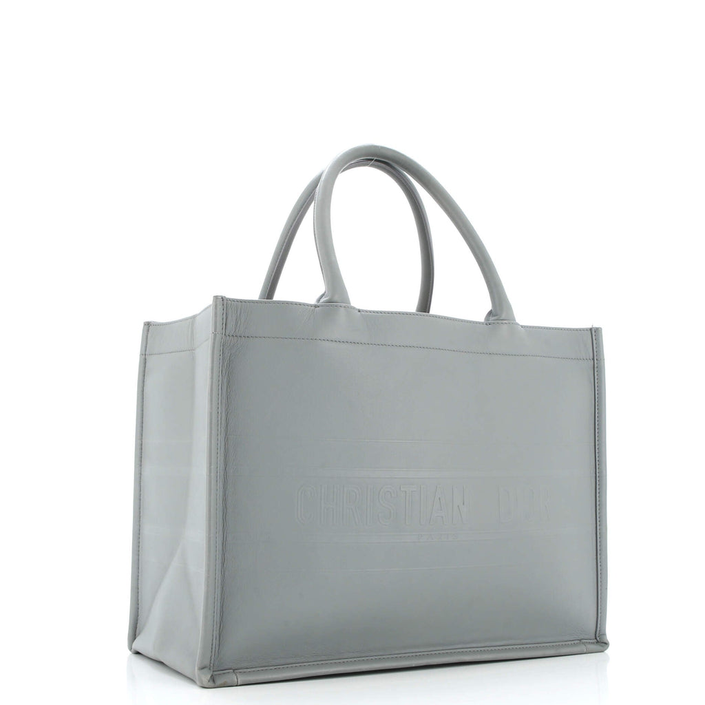 Book Tote Embossed Leather Medium