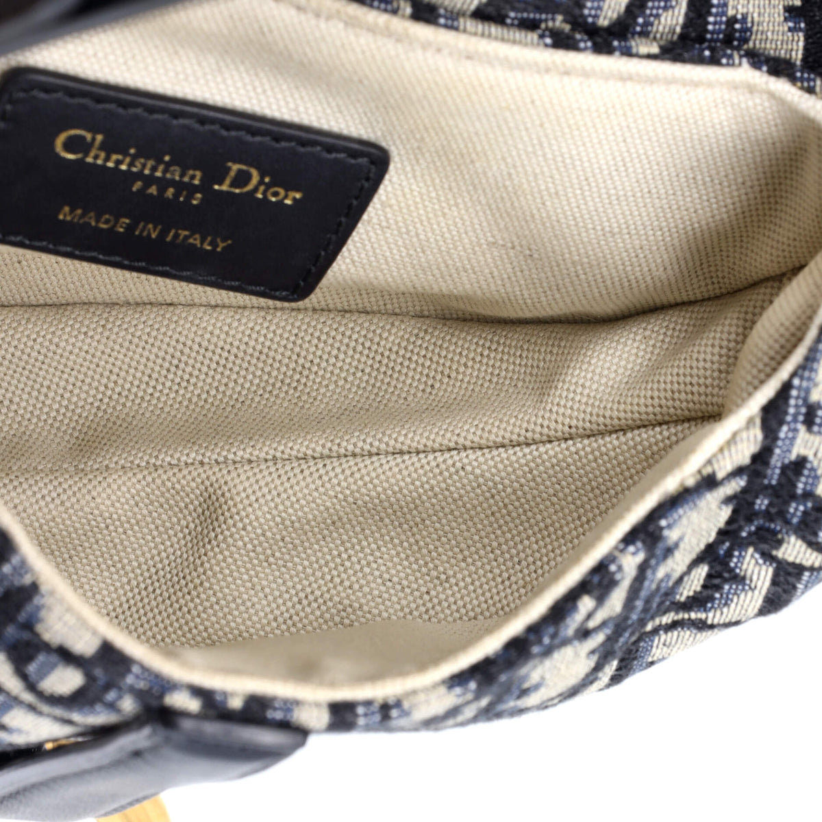 Saddle Handbag Oblique Canvas Mini