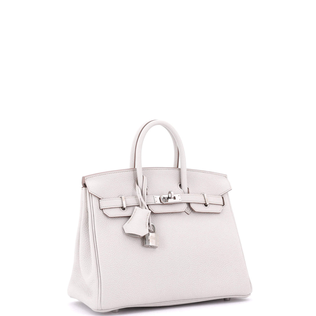 Birkin Handbag Light Togo with Palladium Hardware 25