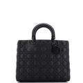 Ultra Matte Lady Dior Bag Cannage Quilt Calfskin Large