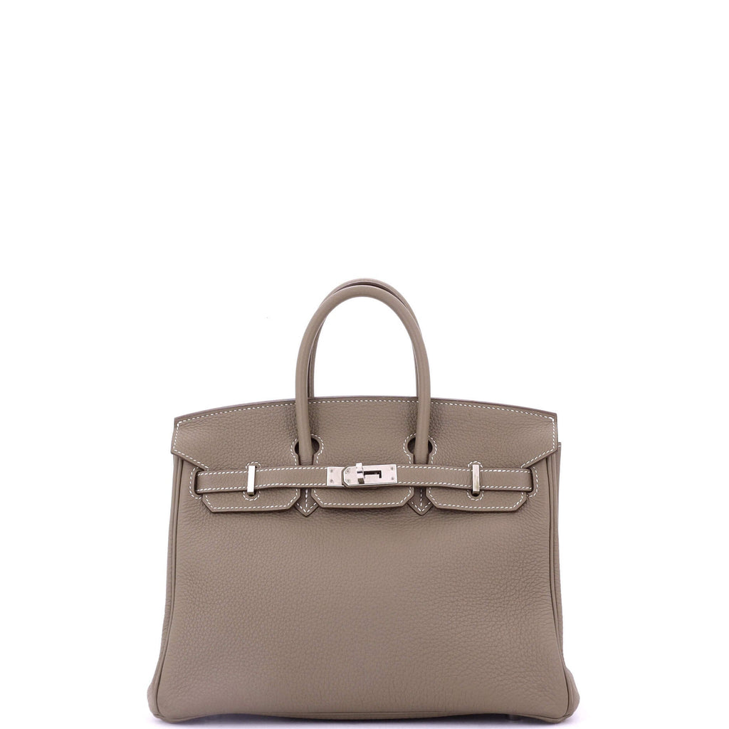Birkin Handbag Grey Togo with Palladium Hardware 25