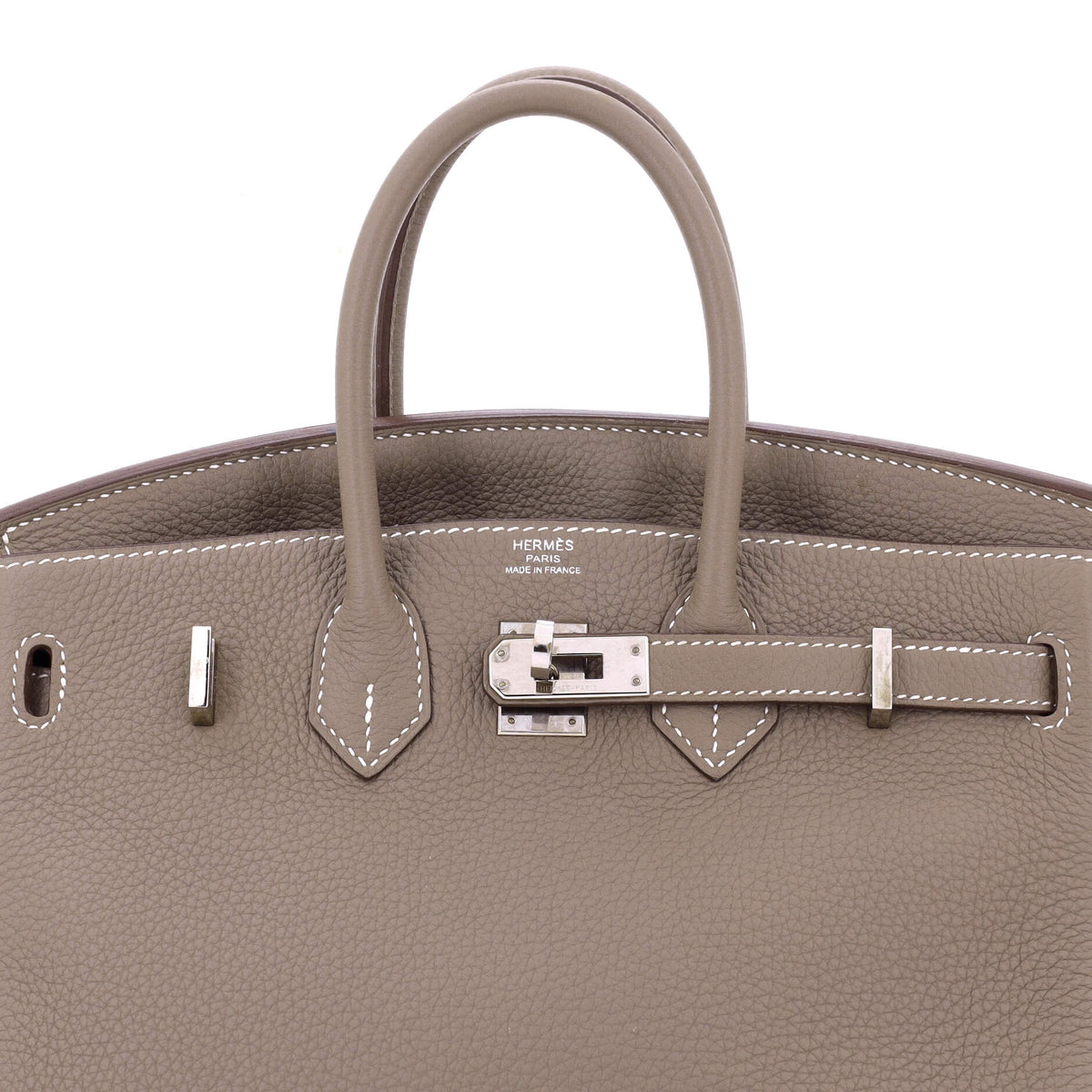 Birkin Handbag Grey Togo with Palladium Hardware 25