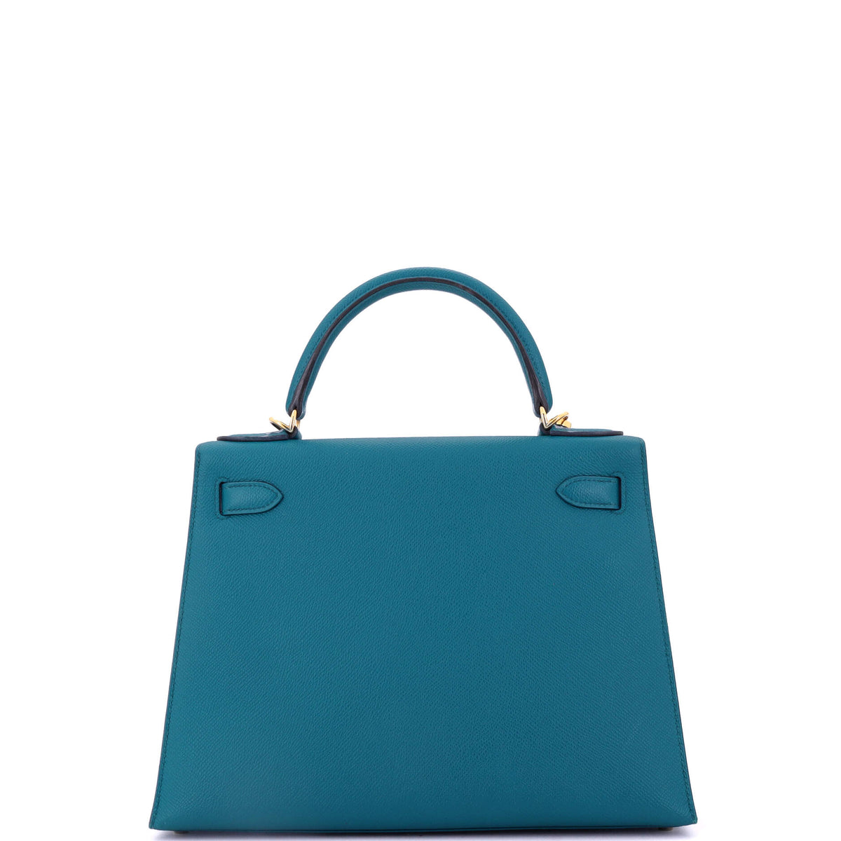 Kelly Handbag Bleu Izmir Epsom with Gold Hardware 28