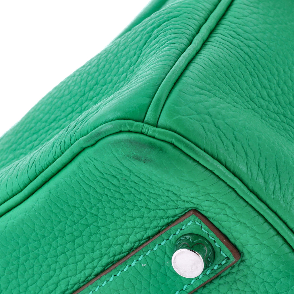 Birkin Handbag Menthe Clemence with Palladium Hardware 35