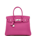 Birkin Handbag Rose Pourpre Epsom with Palladium Hardware 30