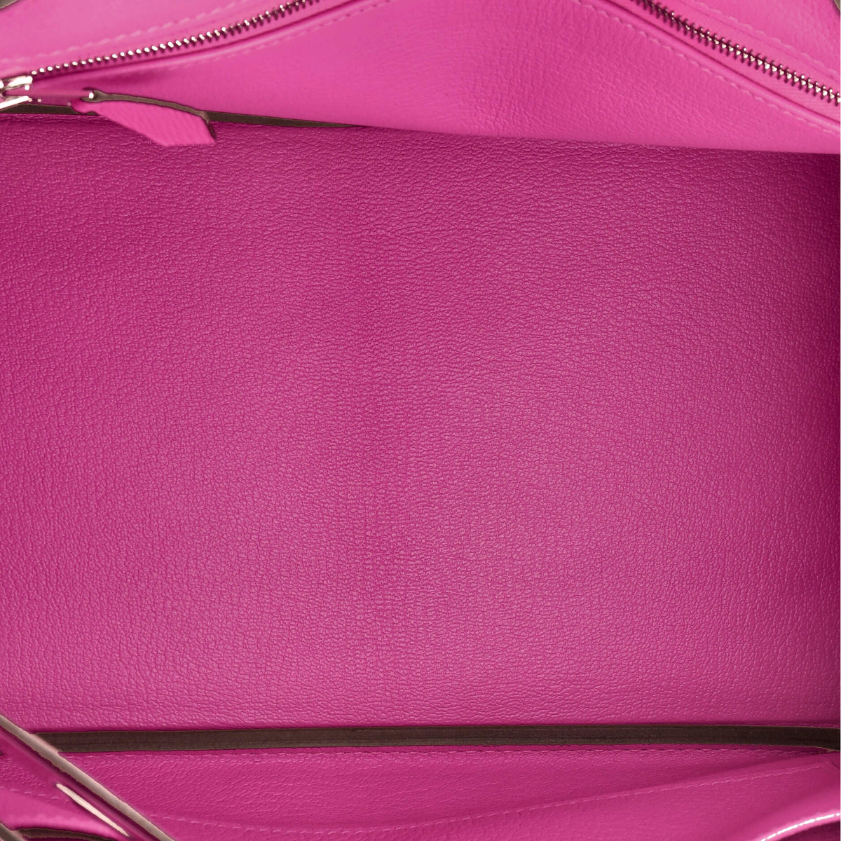 Birkin Handbag Rose Pourpre Epsom with Palladium Hardware 30