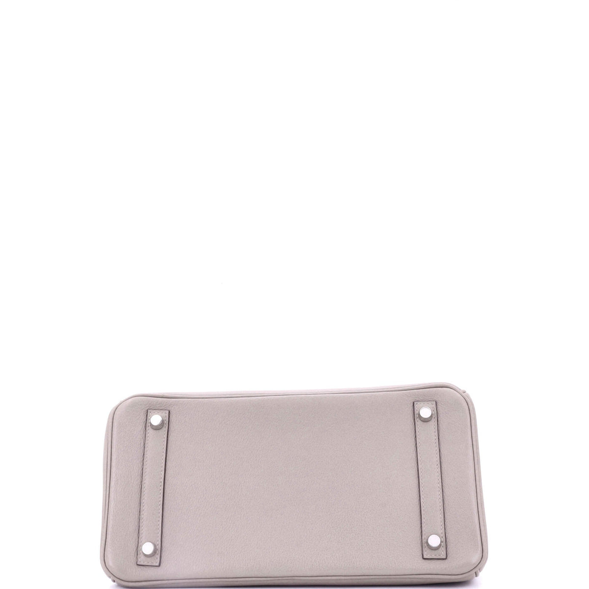 Birkin Handbag Grey Novillo with Palladium Hardware 30