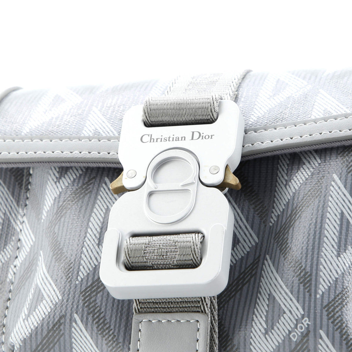 Hit the Road Flap Crossbody Bag CD Diamond Coated Canvas and Leather Mini
