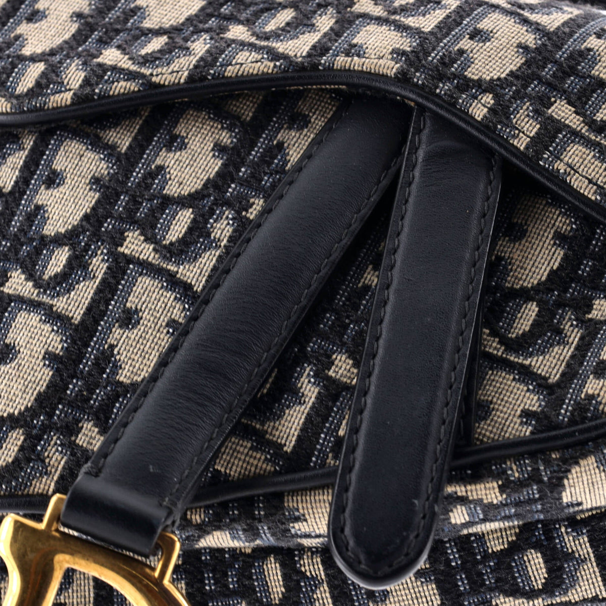 Saddle Handbag Oblique Canvas Mini