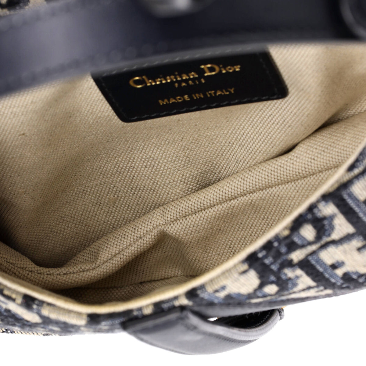 Saddle Handbag Oblique Canvas Mini