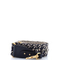 Shoulder Strap Embellished Oblique Canvas