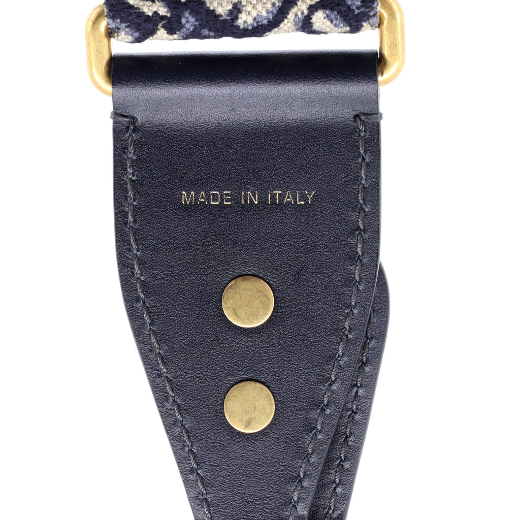 Shoulder Strap Embellished Oblique Canvas