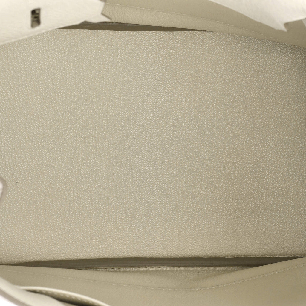 Birkin Handbag Light Clemence with Palladium Hardware 30
