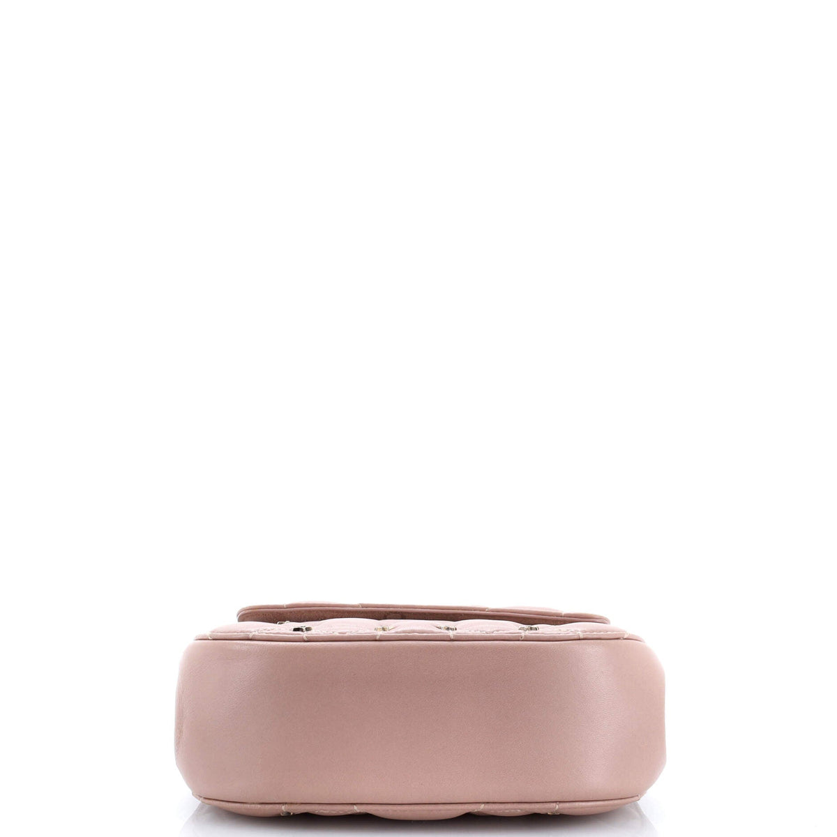 D-Fence Round Clutch with Chain Studded Leather Small