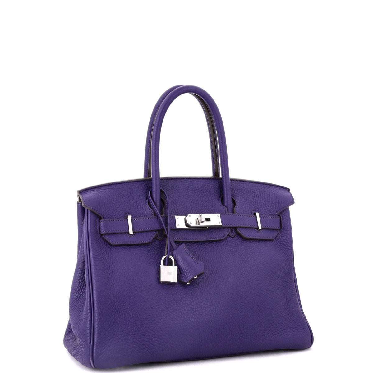 Birkin Handbag Iris Togo with Palladium Hardware 30