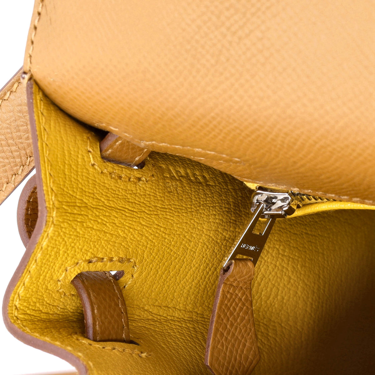 Kelly Handbag Verso Epsom with Palladium Hardware 25