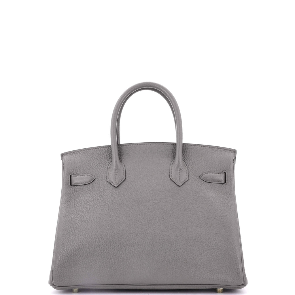 Birkin Handbag Grey Togo with Gold Hardware 30