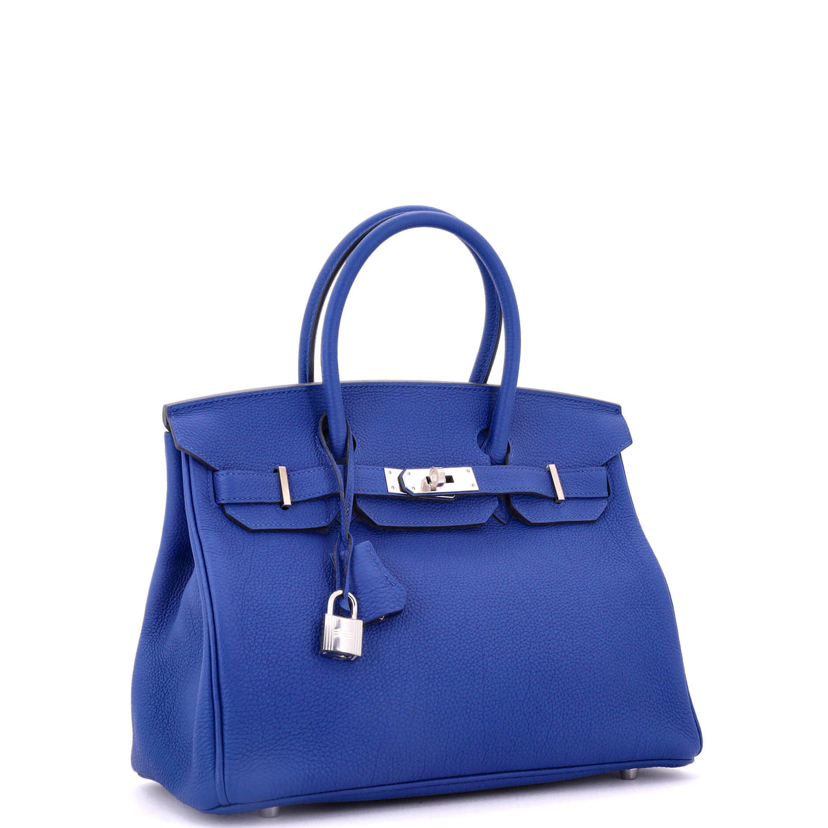 Birkin Handbag Bleu Royal Togo with Palladium Hardware 30