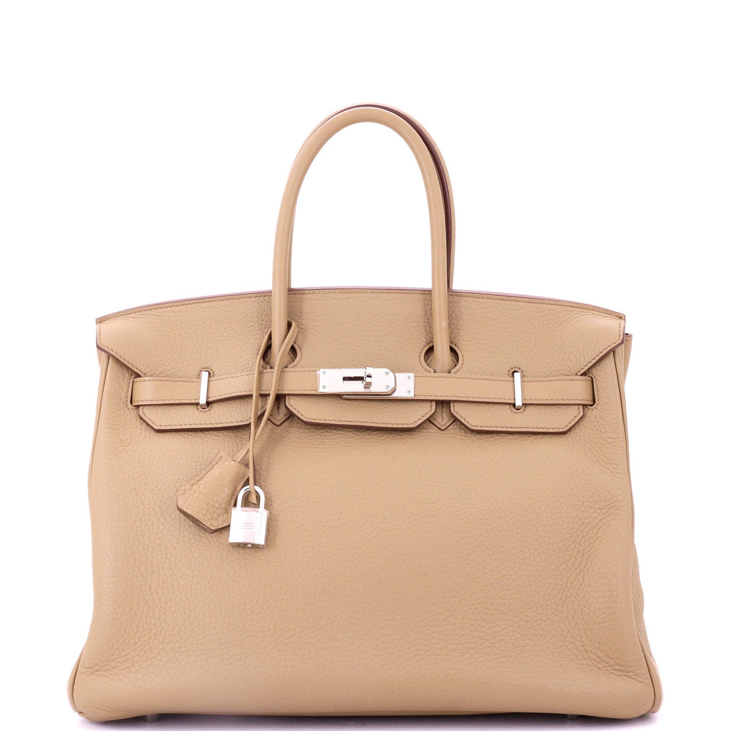 Birkin Handbag Light Togo with Palladium Hardware 35