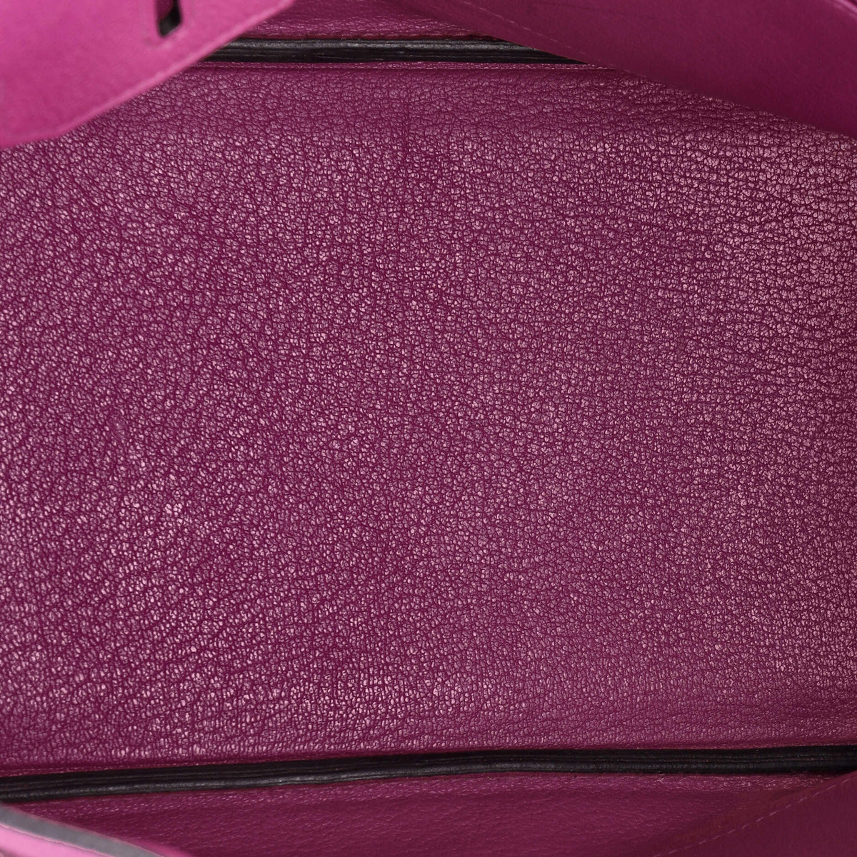Birkin Handbag Rose Pourpre Togo with Palladium Hardware 30