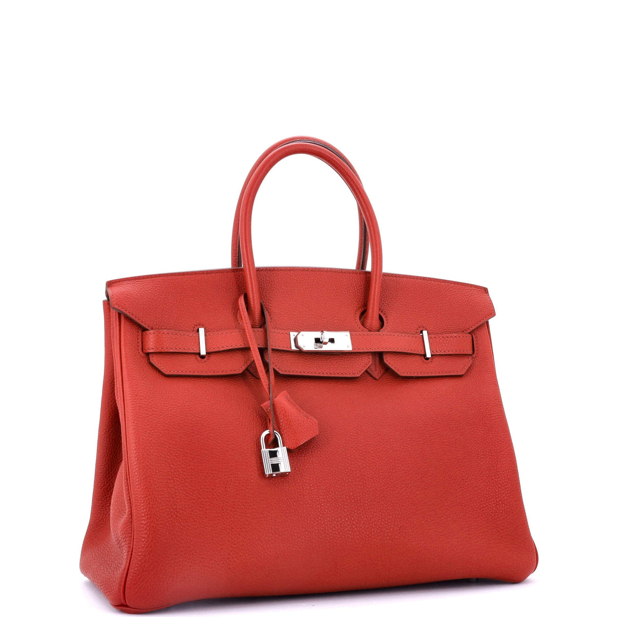 Birkin Handbag Rouge Vif Togo with Palladium Hardware 35