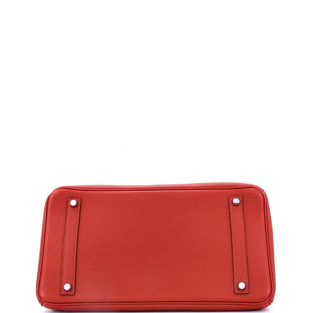 Birkin Handbag Rouge Vif Togo with Palladium Hardware 35