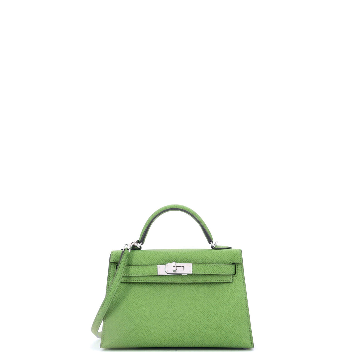 Kelly Mini II Bag Vert Yucca Epsom with Palladium Hardware 20