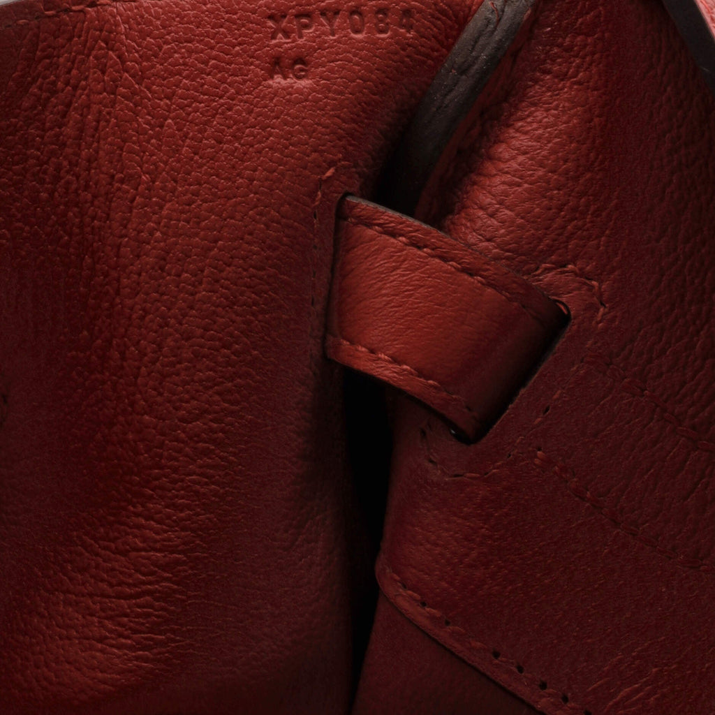 Birkin Handbag Rouge Pivoine Togo with Palladium Hardware 35