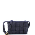 Cassette Crossbody Bag Padded Maxi Intrecciato Denim