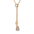 Kelly Clochette Pendant Necklace 18K Rose Gold with Diamonds Small