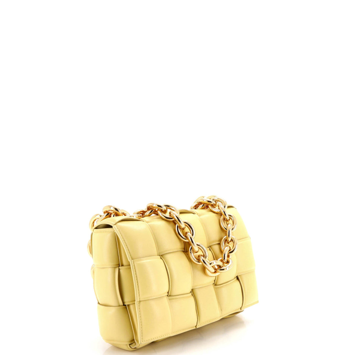 Cassette Chain Crossbody Bag Padded Maxi Intrecciato Leather