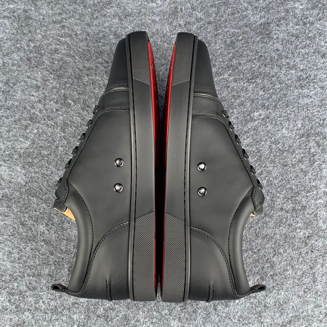 Christian Louboutin Louis Junior Low-Top Sneaker “Black Calfskin”