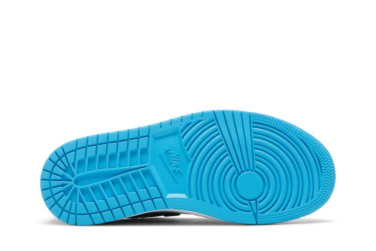Jordan 1 Retro Low OG Black Dark Powder Blue (Women's)