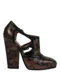 Bottega Veneta Chunky Heel Almond Toe Pump